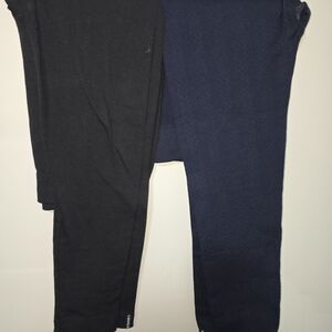 Nautica Black and Navy Lined Leggings